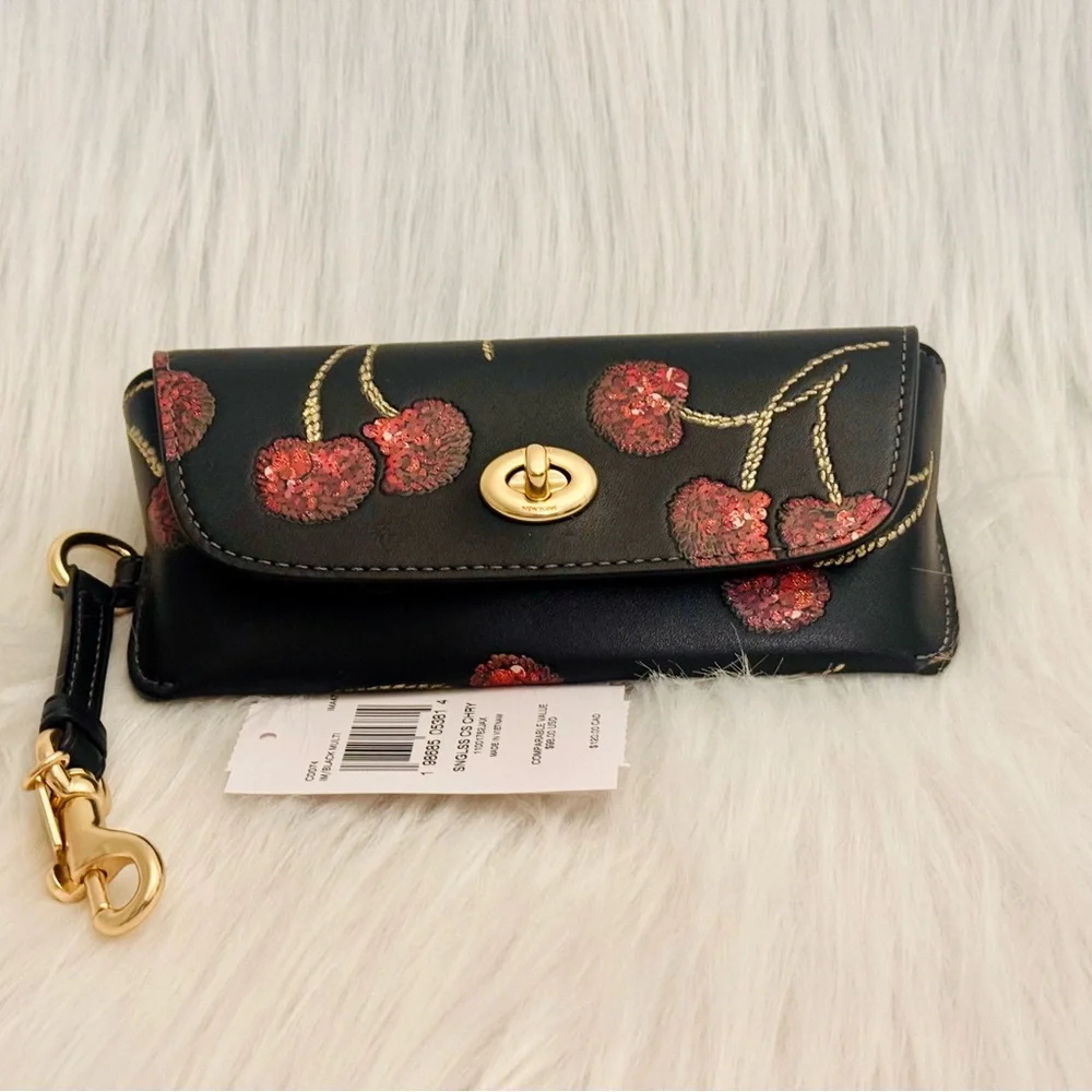 Coach Sunglass Case With Cherry Print CDD74 NWT - Picture 5 of 9
